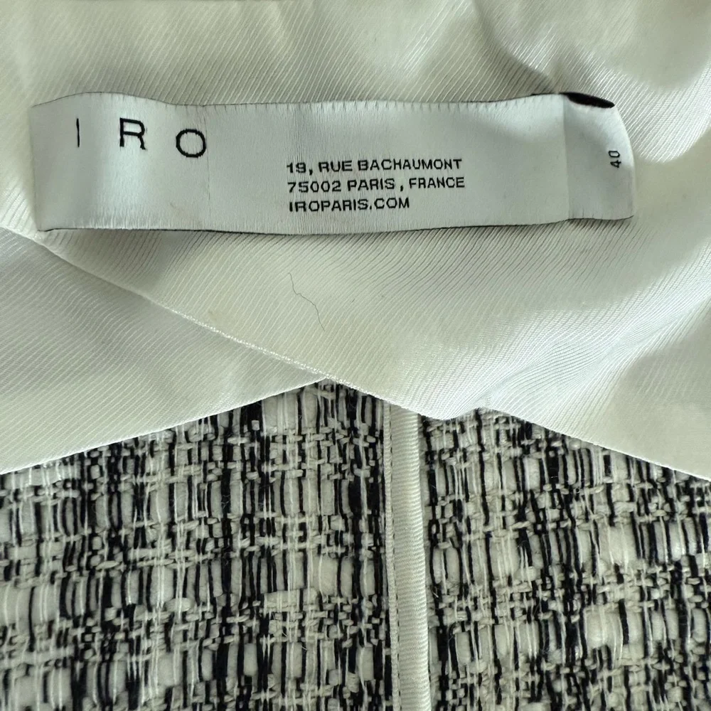 IRO Women's Tweed Blazer - Black and White - Picture 5 of 7